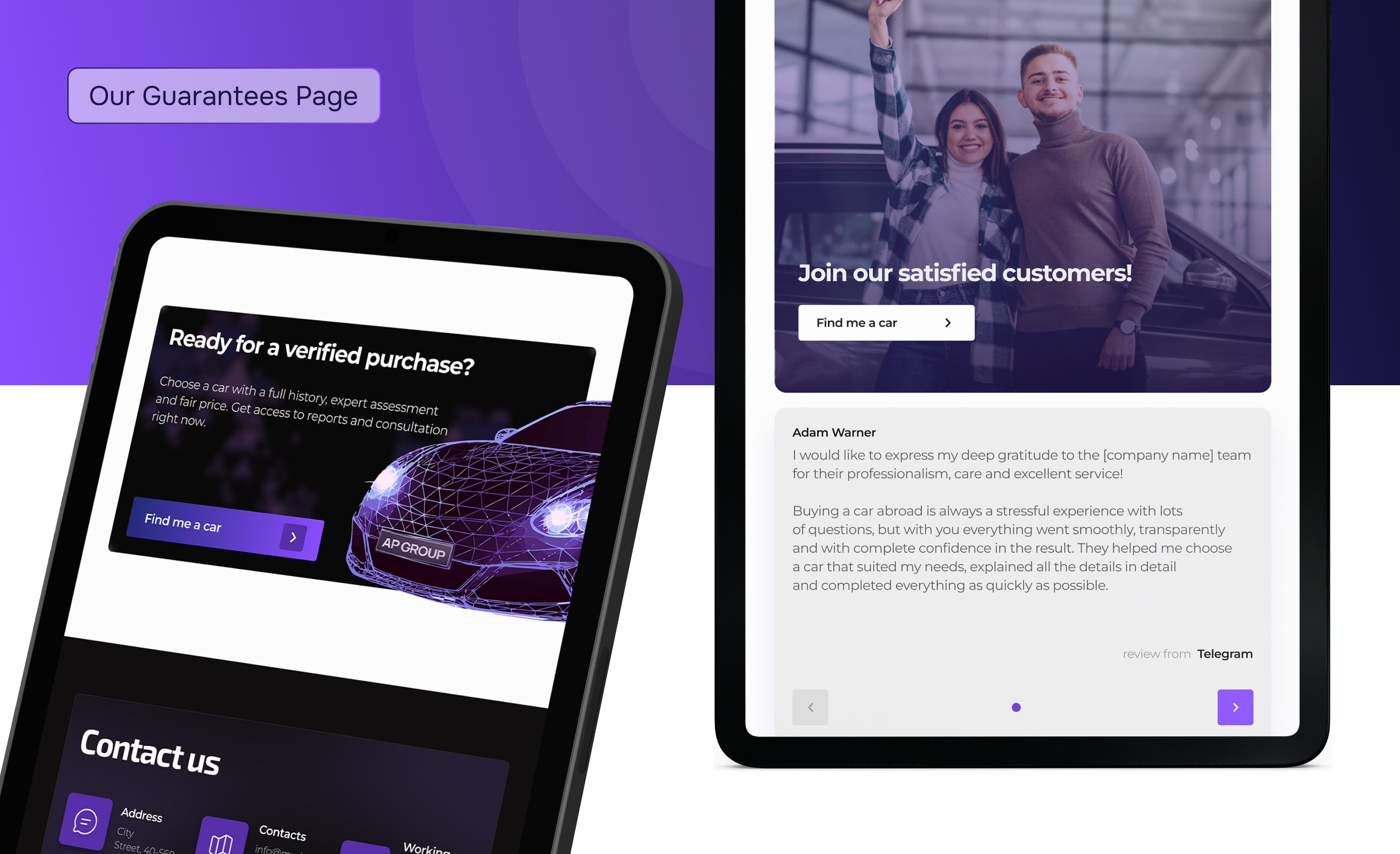 AR Group_our_guarantees_page